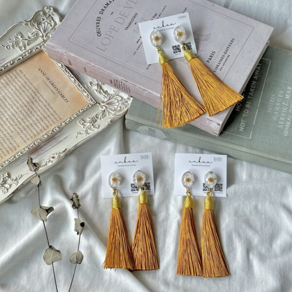 ロングタッセル　kanzashi earring - 画像 (6)