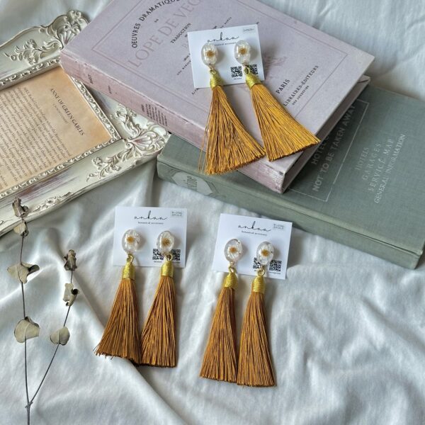 ロングタッセル　kanzashi earring - 画像 (5)