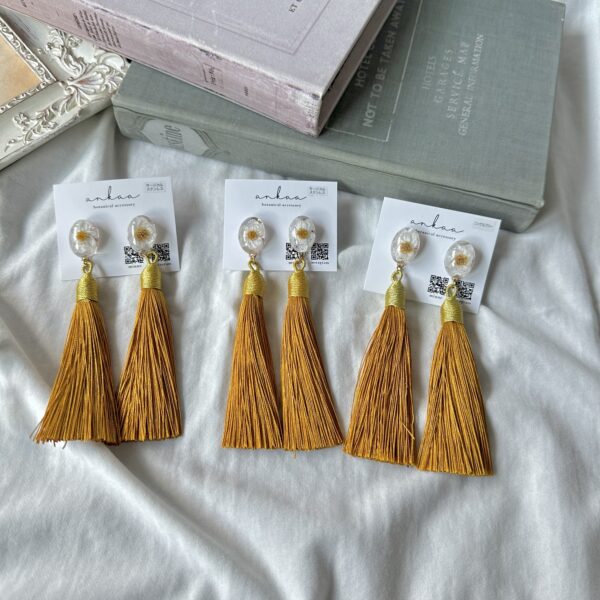 ロングタッセル　kanzashi earring - 画像 (4)
