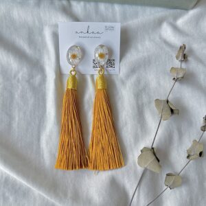 ロングタッセル　kanzashi earring