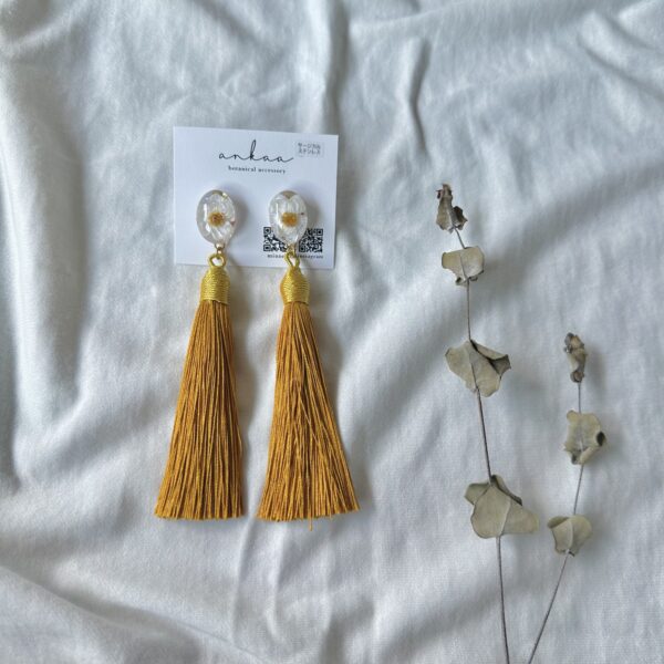 ロングタッセル　kanzashi earring - 画像 (3)